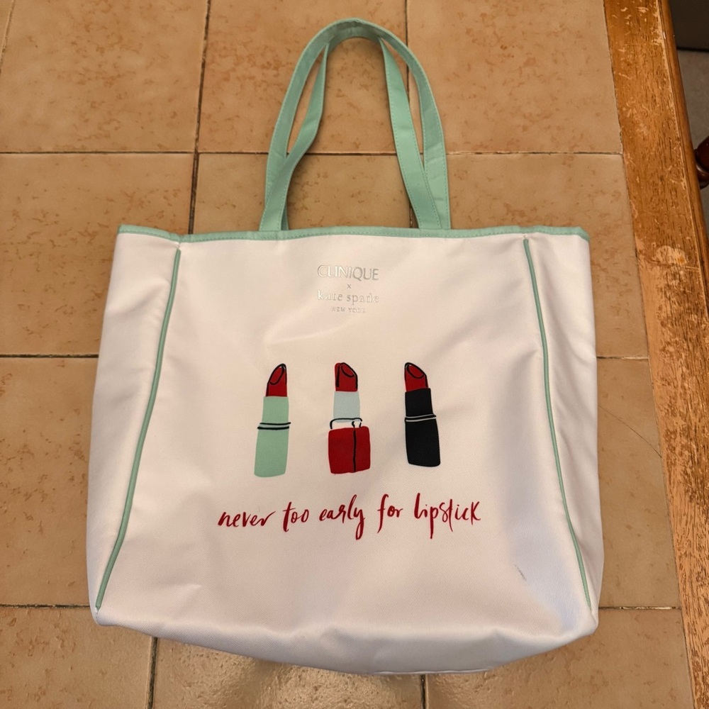 Clinique x Kate Spade Shopping Shoulder Travel Tote Large Bag